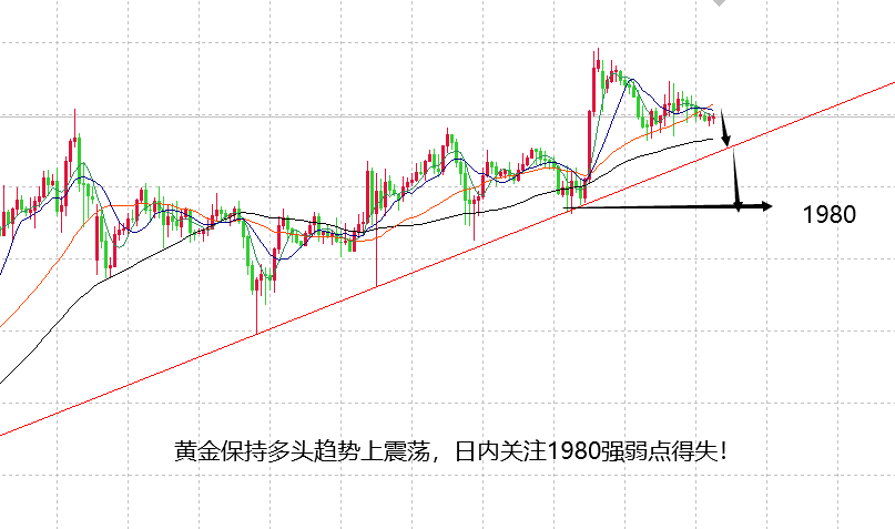 山海：黄金保持在高位震荡，市场在等待数据影响！